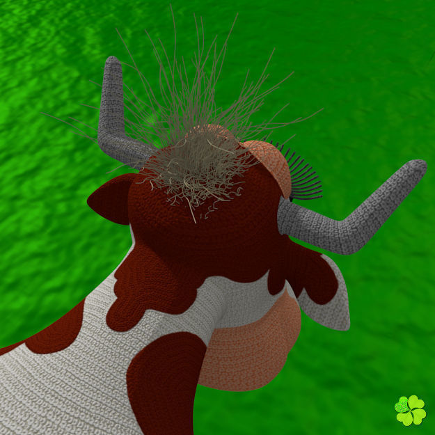 Cow amigurumi low poly Low-poly 3D model_43