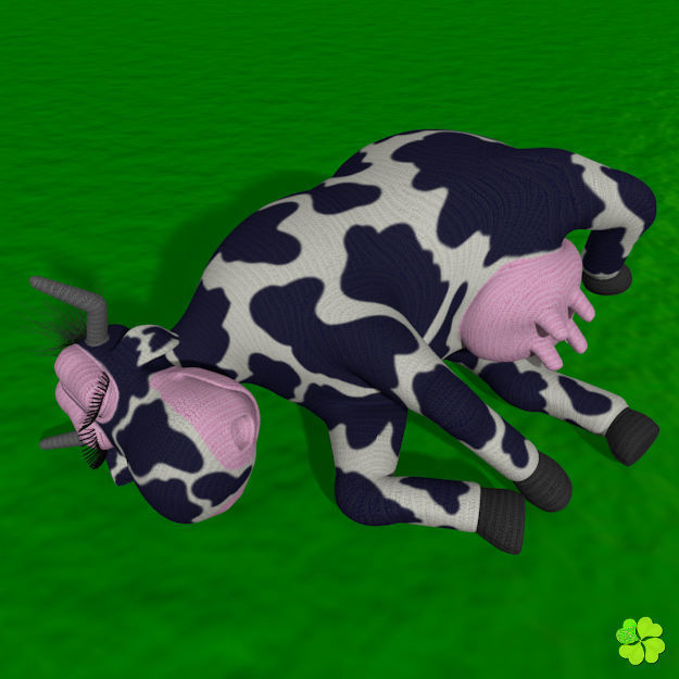 Cow amigurumi low poly Low-poly 3D model_68