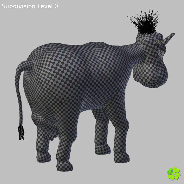 Cow amigurumi low poly Low-poly 3D model_95