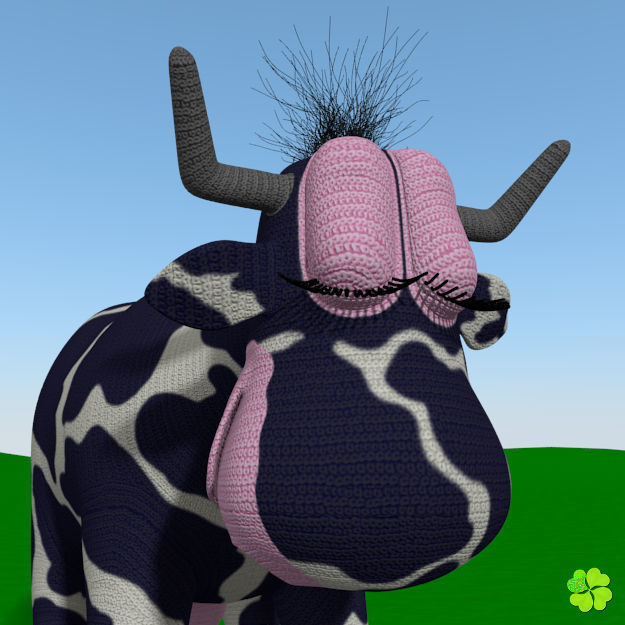 Cow amigurumi low poly Low-poly 3D model_20
