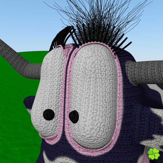 Cow amigurumi low poly Low-poly 3D model_56
