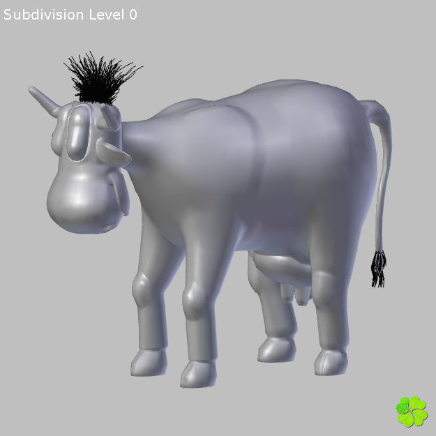 Cow amigurumi low poly Low-poly 3D model_89