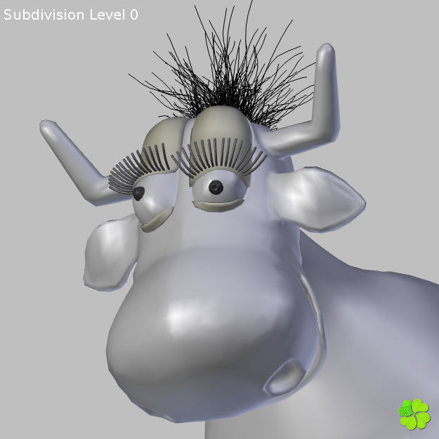 Cow amigurumi low poly Low-poly 3D model_91