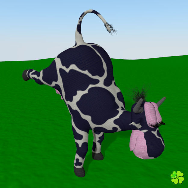 Cow amigurumi low poly Low-poly 3D model_44