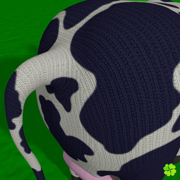 Cow amigurumi low poly Low-poly 3D model_40