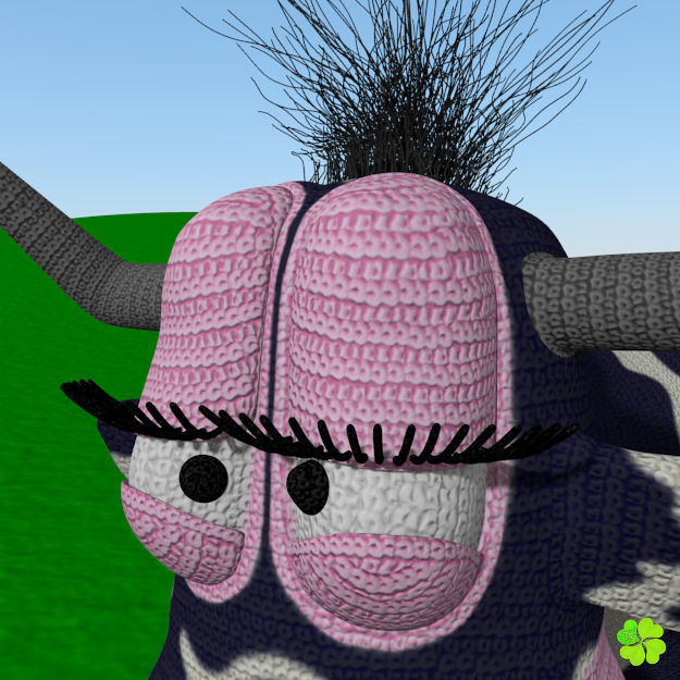 Cow amigurumi low poly Low-poly 3D model_54