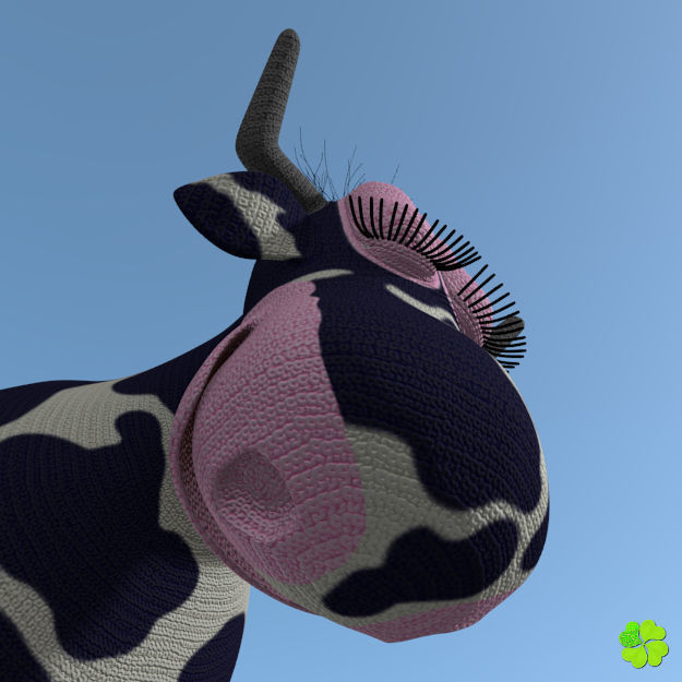 Cow amigurumi low poly Low-poly 3D model_26