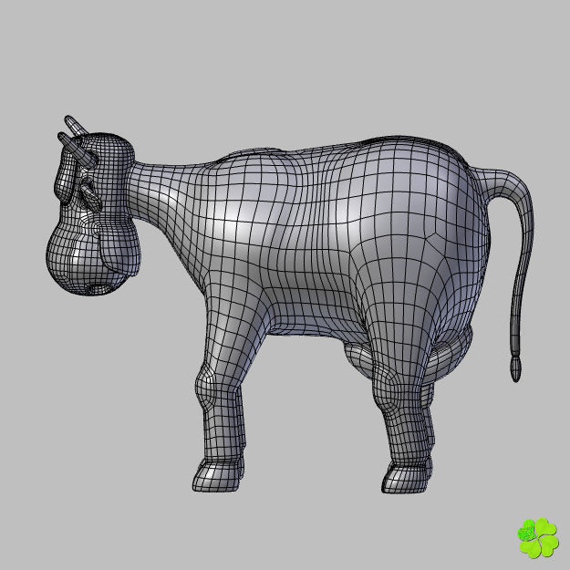 Cow amigurumi low poly Low-poly 3D model_77