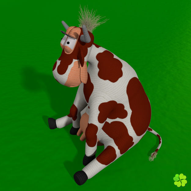 Cow amigurumi low poly Low-poly 3D model_61