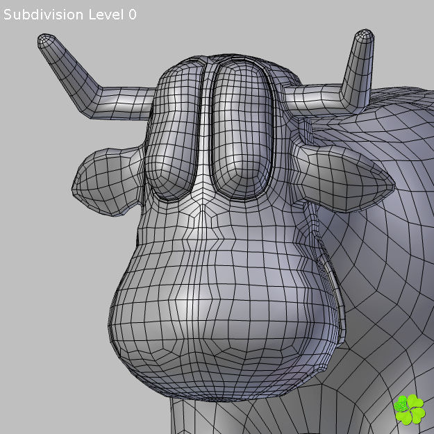 Cow amigurumi low poly Low-poly 3D model_80