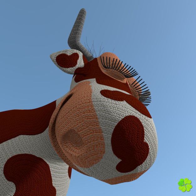 Cow amigurumi low poly Low-poly 3D model_27