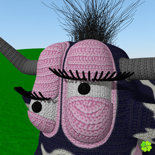 Cow amigurumi low poly Low-poly 3D model_22