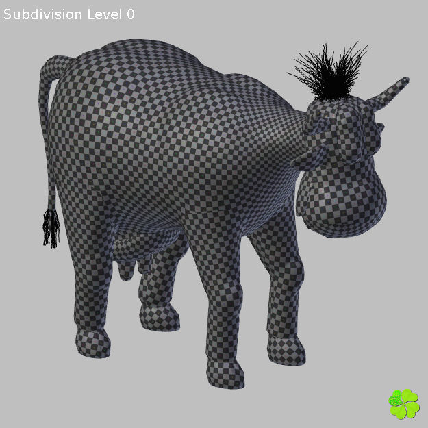 Cow amigurumi low poly Low-poly 3D model_93