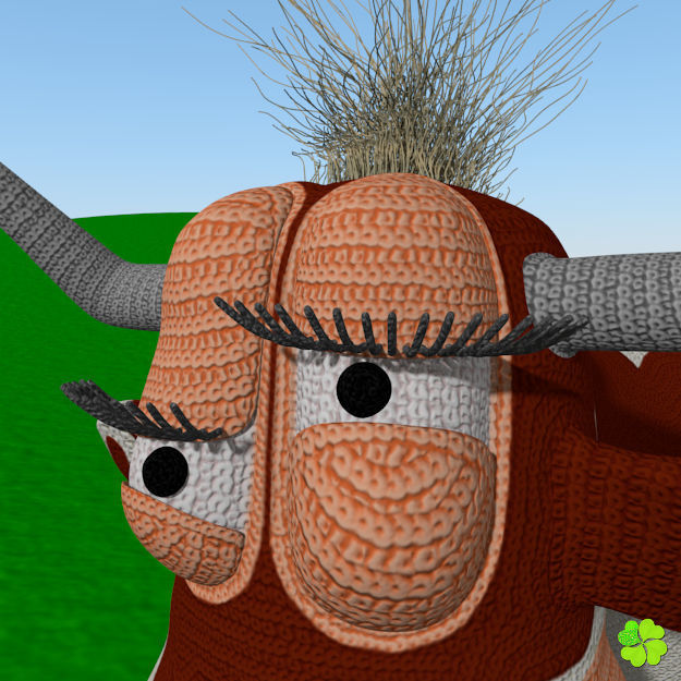 Cow amigurumi low poly Low-poly 3D model_23