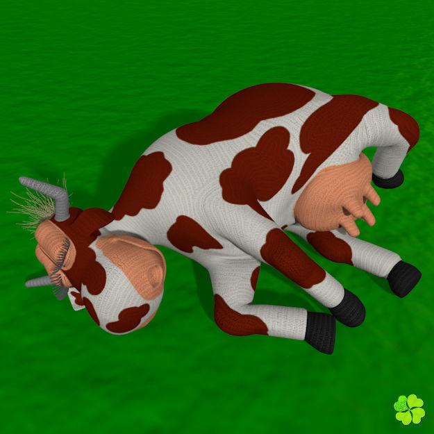 Cow amigurumi low poly Low-poly 3D model_69