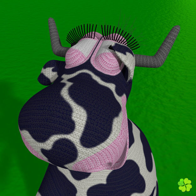 Cow amigurumi low poly Low-poly 3D model_50