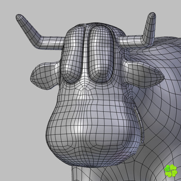 Cow amigurumi low poly Low-poly 3D model_79