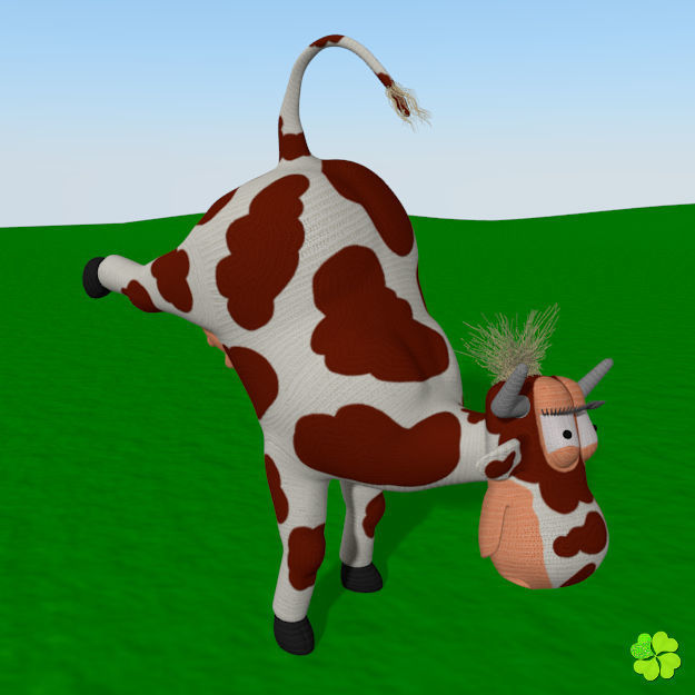 Cow amigurumi low poly Low-poly 3D model_45