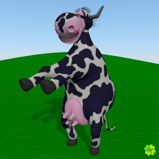 Cow amigurumi low poly Low-poly 3D model_58