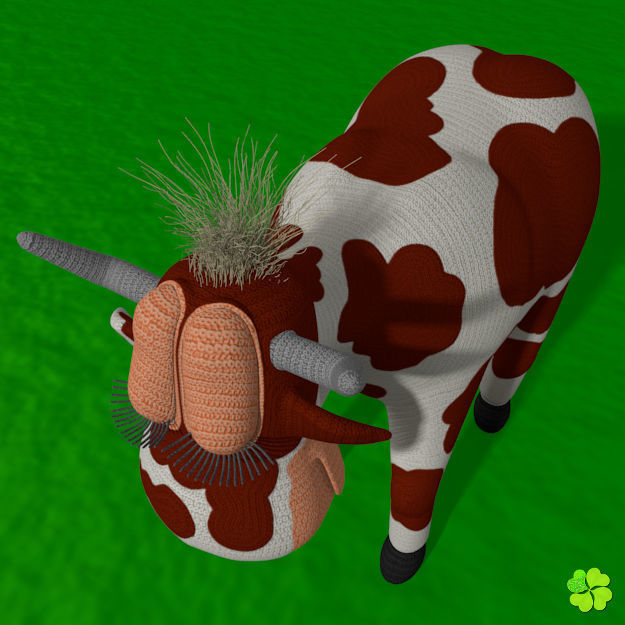 Cow amigurumi low poly Low-poly 3D model_30