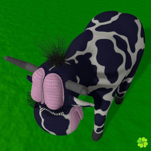 Cow amigurumi low poly Low-poly 3D model_29
