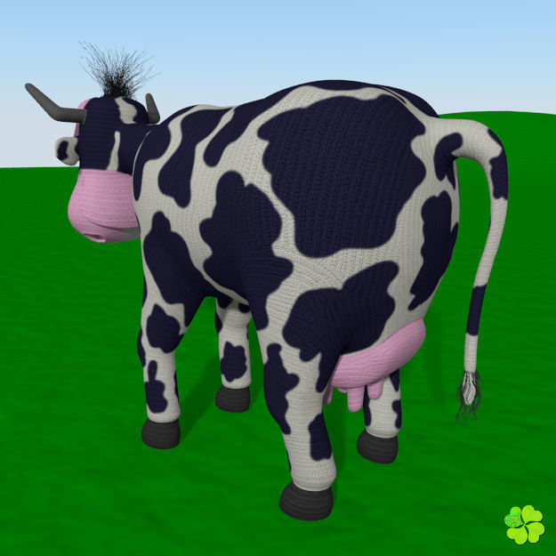 Cow amigurumi low poly Low-poly 3D model_31