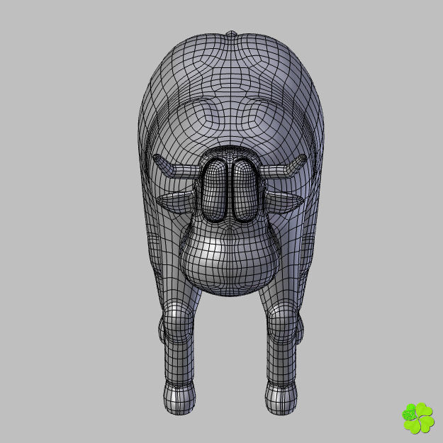 Cow amigurumi low poly Low-poly 3D model_85