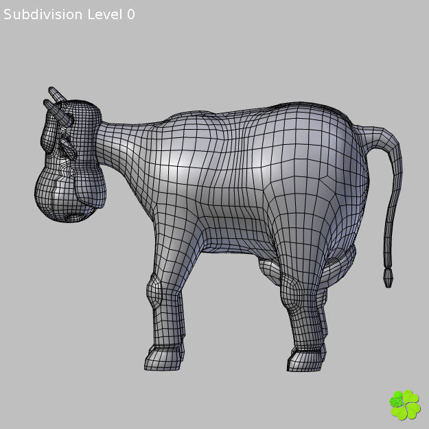 Cow amigurumi low poly Low-poly 3D model_78