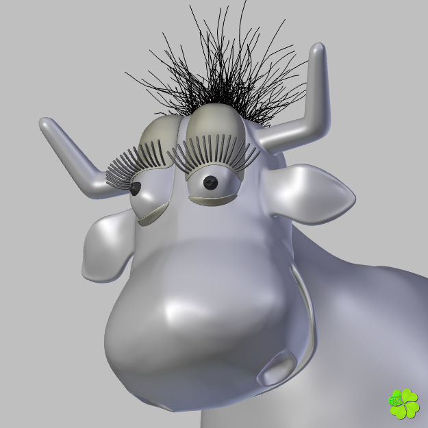 Cow amigurumi low poly Low-poly 3D model_90