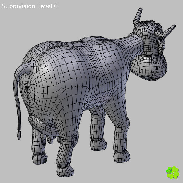 Cow amigurumi low poly Low-poly 3D model_74