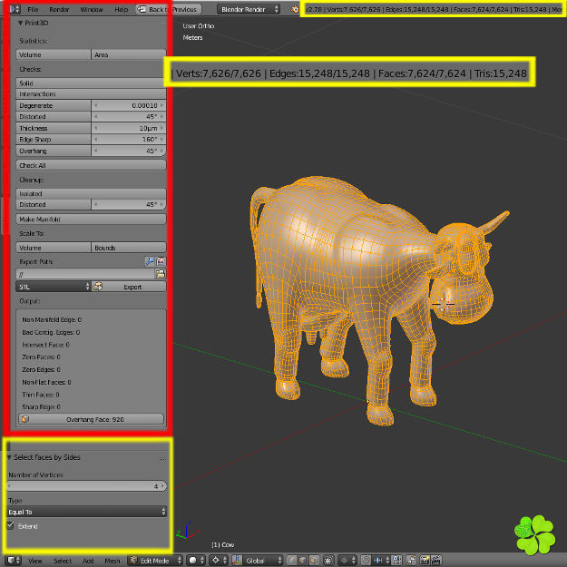 Cow amigurumi low poly Low-poly 3D model_87