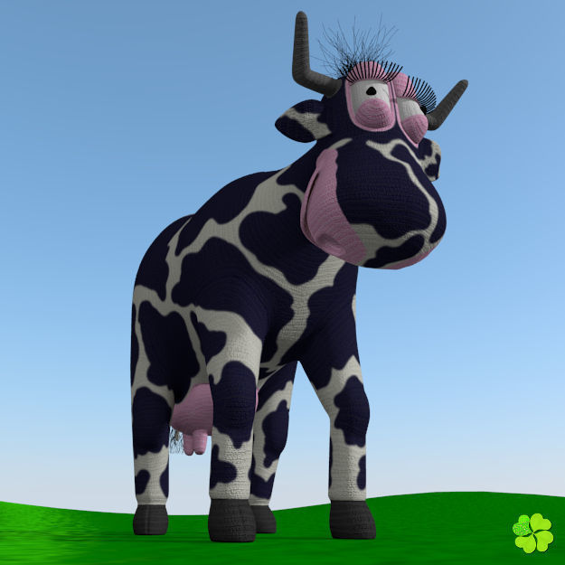 Cow amigurumi low poly Low-poly 3D model_52