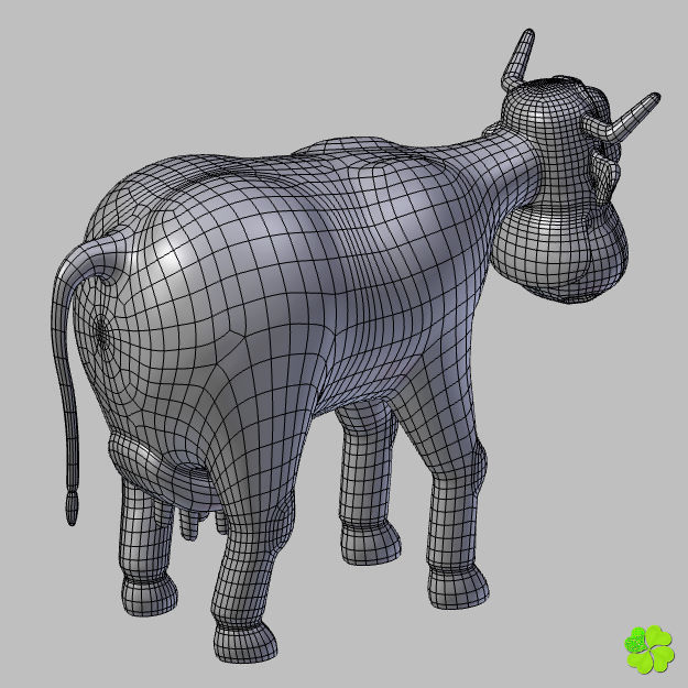 Cow amigurumi low poly Low-poly 3D model_73