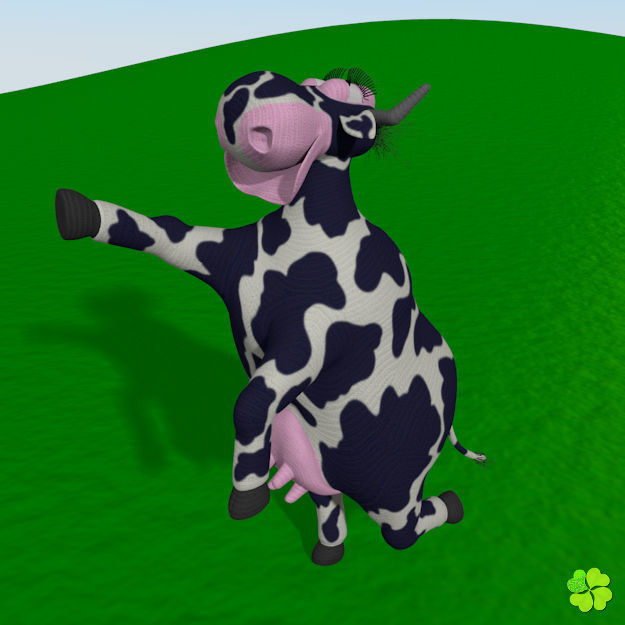 Cow amigurumi low poly Low-poly 3D model_64