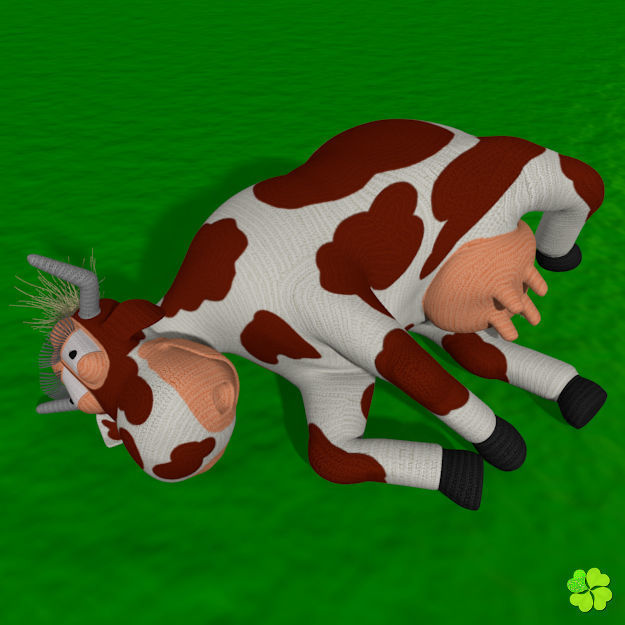 Cow amigurumi low poly Low-poly 3D model_67