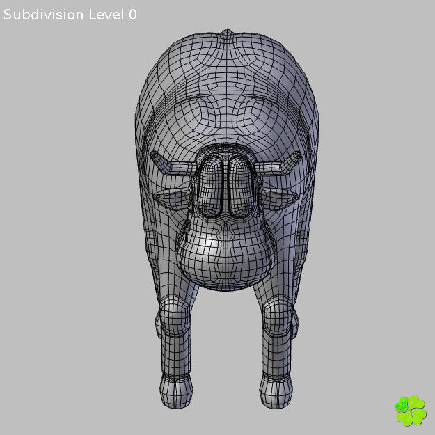 Cow amigurumi low poly Low-poly 3D model_86