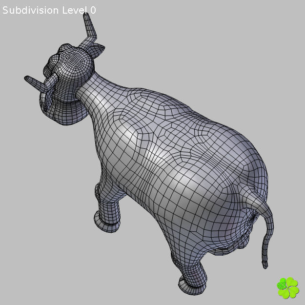 Cow amigurumi low poly Low-poly 3D model_76