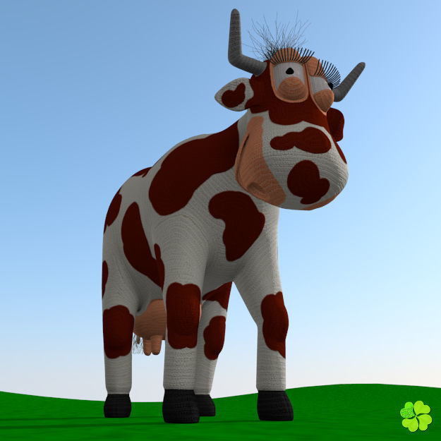 Cow amigurumi low poly Low-poly 3D model_53