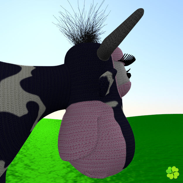 Cow amigurumi low poly Low-poly 3D model_62