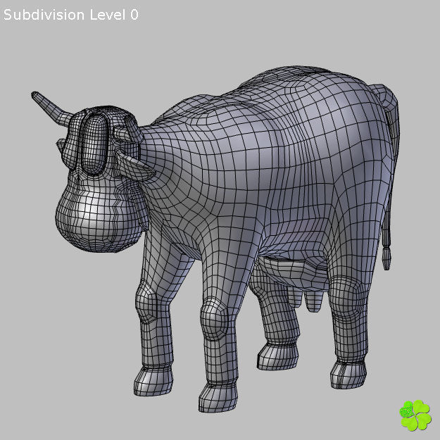 Cow amigurumi low poly Low-poly 3D model_72