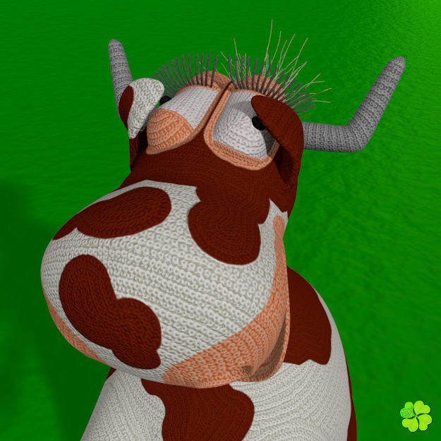 Cow amigurumi low poly Low-poly 3D model_51