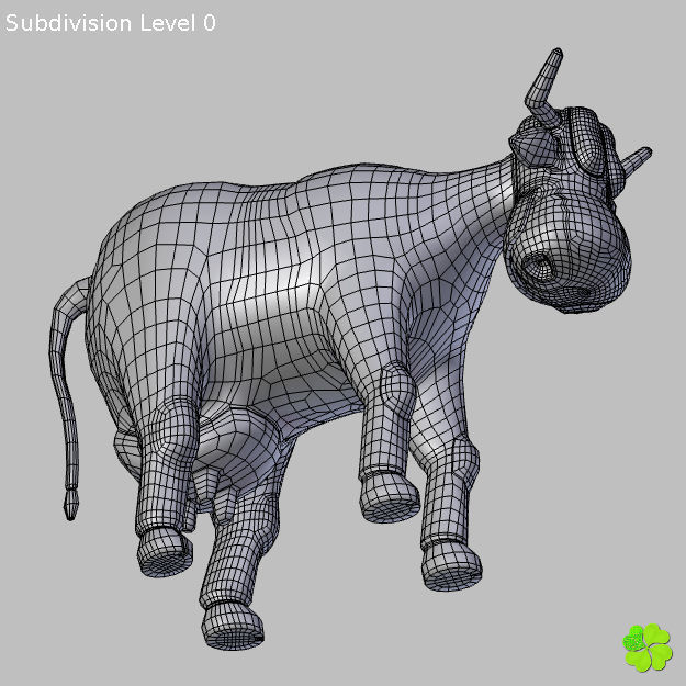 Cow amigurumi low poly Low-poly 3D model_84