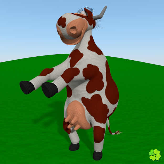 Cow amigurumi low poly Low-poly 3D model_59