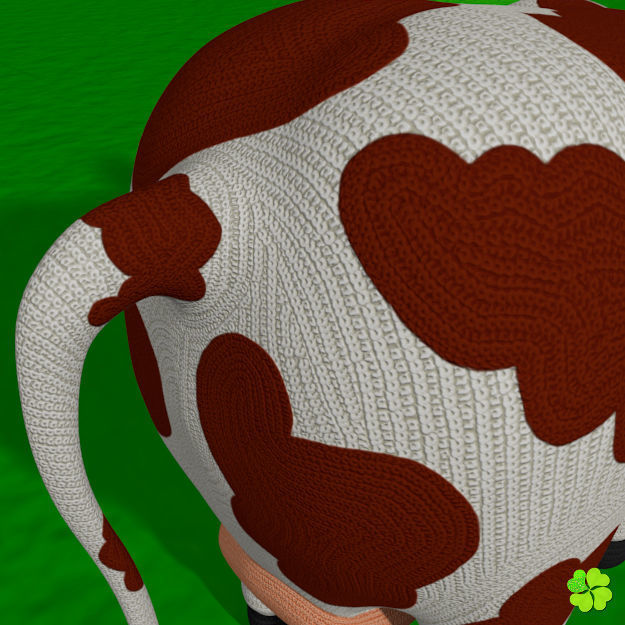 Cow amigurumi low poly Low-poly 3D model_41