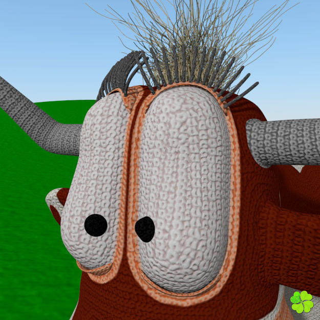 Cow amigurumi low poly Low-poly 3D model_57