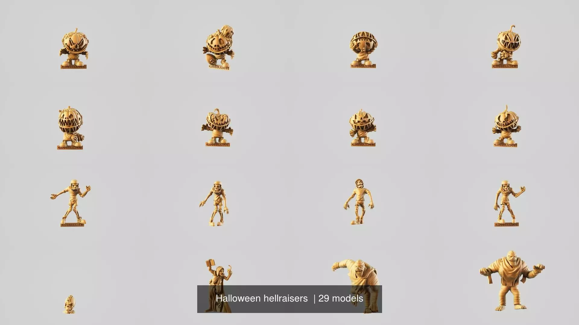 Halloween hellraisers  3D Model Collection_1