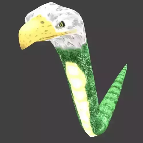 SnakeHawk eagle Low-poly 3D model