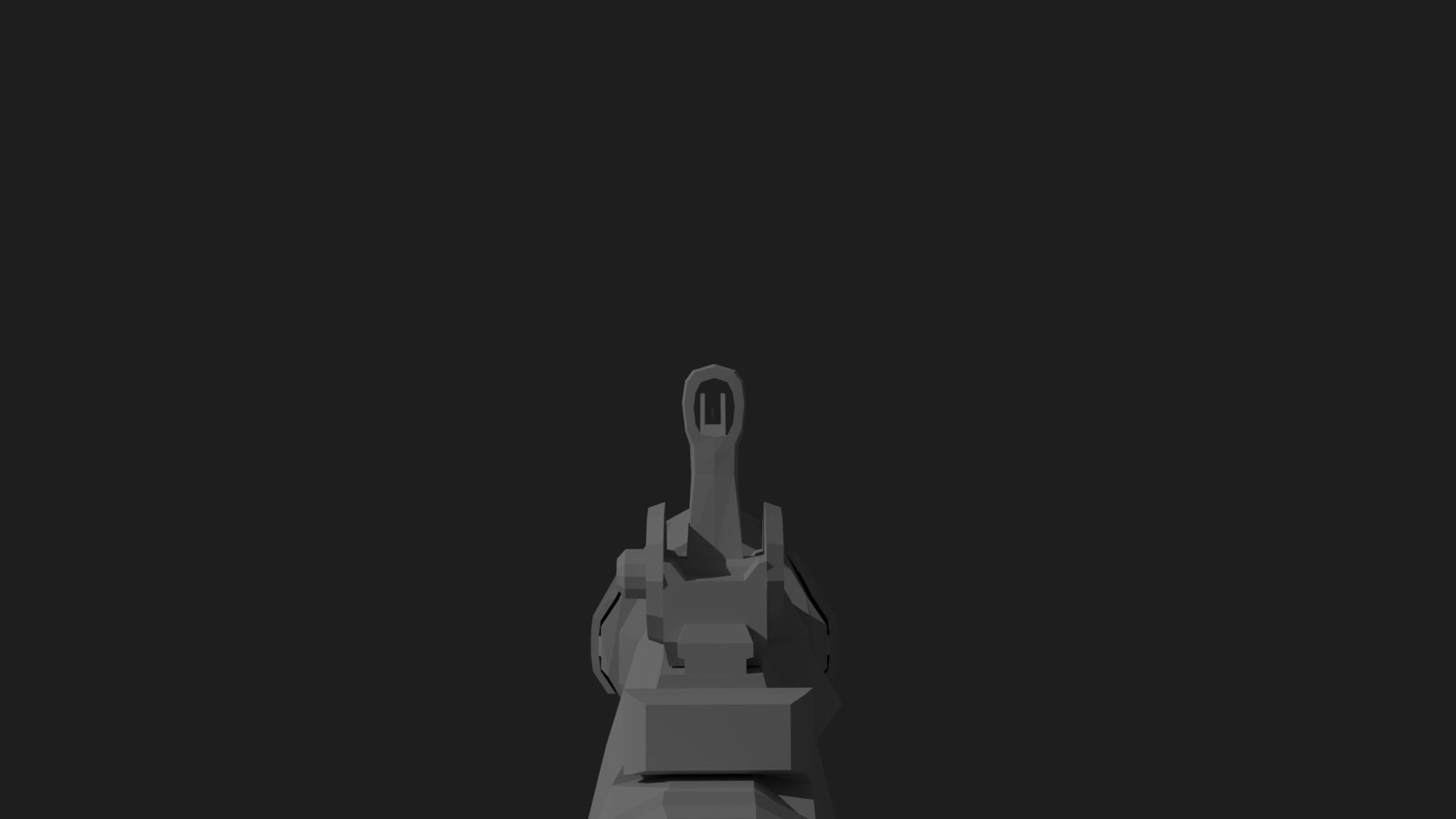 Assault Rifle Low-poly 3D model_2