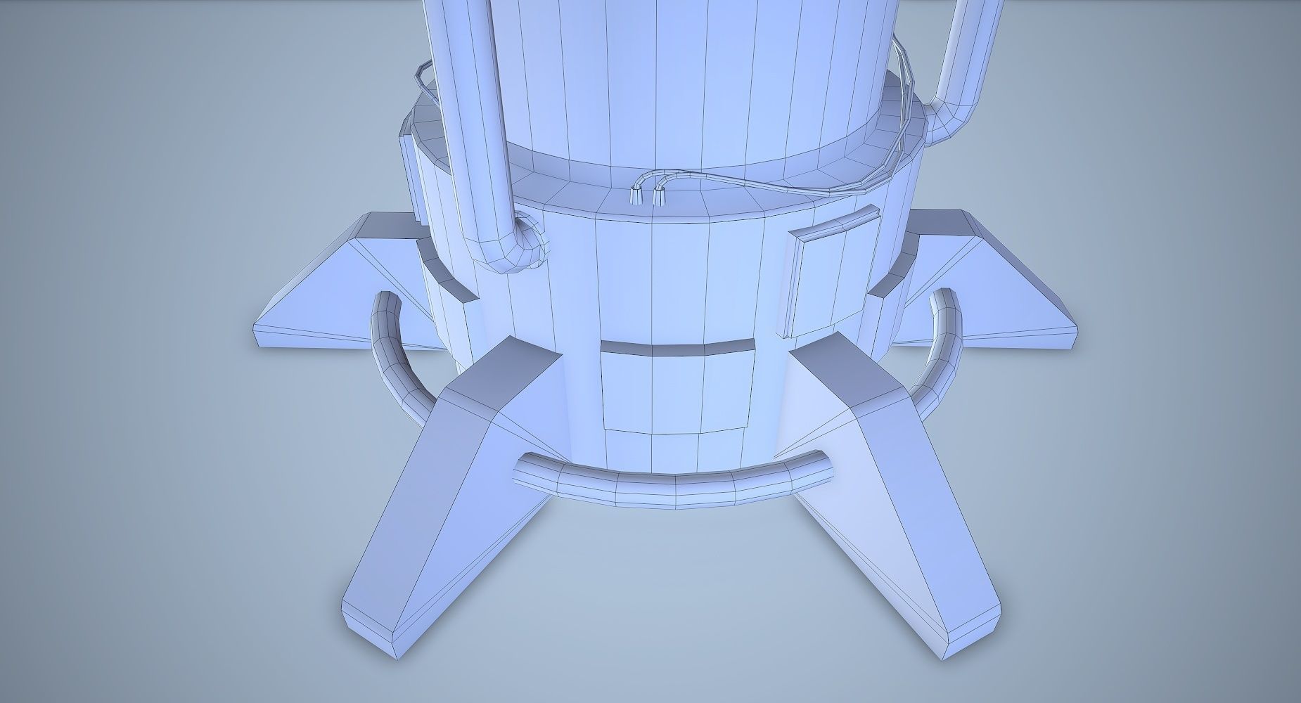 Sci Fi Cryopod Low Poly Low-poly 3D model_8