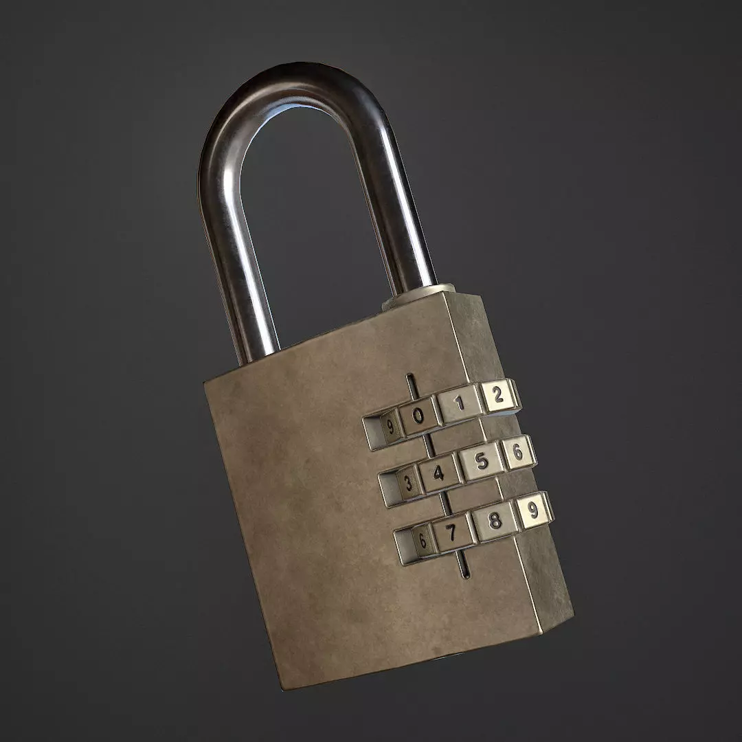 Code Lock Low-poly 3D model_0